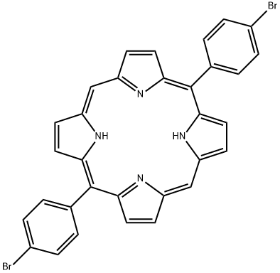 21H,23H-Porphine, 5,15-bis(4-bromophenyl)- 구조식 이미지