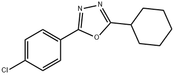 1,3,4-Oxadiazole, 2-(4-chlorophenyl)-5-cyclohexyl- Structure