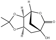 (3aR,4R,7S,8aR)-Tetrahydro-7-hydroxy-2,2-dimethyl-4,7-methano-1,3-dioxolo[4,5-c]oxepin-6(4H)-one 구조식 이미지