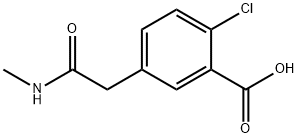 2-chloro-5-[(methylcarbamoyl)methyl]benzoic
acid Structure