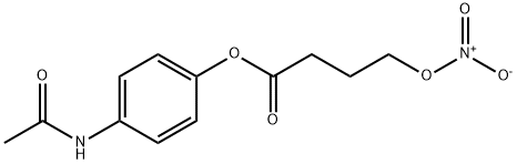 Butanoic acid, 4-(nitrooxy)-, 4-(acetylamino)phenyl ester 구조식 이미지