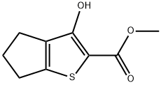 4H-Cyclopenta[b]thiophene-2-carboxylic acid, 5,6-dihydro-3-hydroxy-, methyl ester Structure