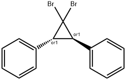 Benzene, 1,1'-[(1R,2R)-3,3-dibromo-1,2-cyclopropanediyl]bis-, rel- Structure