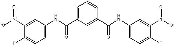 1-N,3-N-bis(4-fluoro-3-nitrophenyl)benzene-1,3-dicarboxamide 구조식 이미지