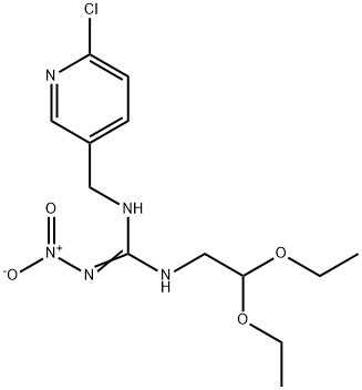 N-[(6-Chloro-3-pyridinyl)methyl]-N''-(2,2-diethoxyethyl)-N''''-nitro-guanidine 구조식 이미지