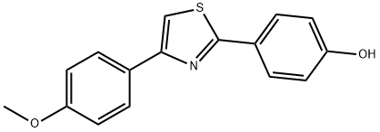 JR-6633, 4-(4-(4-Methoxyphenyl)thiazol-2-yl)phenol, 97% 구조식 이미지