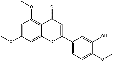 3’-Hydroxy-5,7,4’-trimethoxyflavone Structure