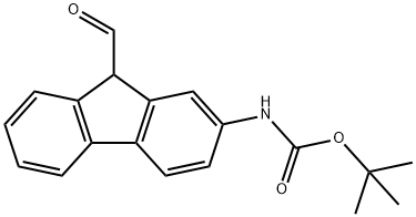 Carbamic acid, N-(9-formyl-9H-fluoren-2-yl)-, 1,1-dimethylethyl ester Structure