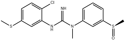 Guanidine, N'-[2-chloro-5-(methylthio)phenyl]-N-methyl-N-[3-[(R)-methylsulfinyl]phenyl]- Structure