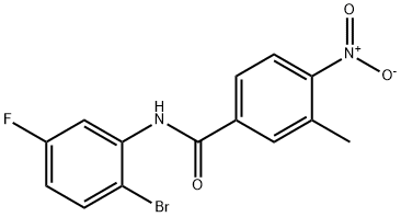 Benzamide, N-(2-bromo-5-fluorophenyl)-3-methyl-4-nitro- Structure