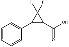 Cyclopropanecarboxylic acid, 2,2-difluoro-3-phenyl- Structure