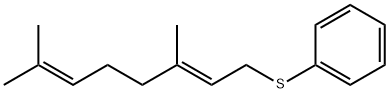 Benzene, [[(2E)-3,7-dimethyl-2,6-octadien-1-yl]thio]- Structure