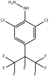 (2,6-dichloro-4-(perfluoropropan-2-yl)phenyl)hydrazine(WXFC0676) Structure