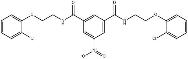 1-N,3-N-bis[2-(2-chlorophenoxy)ethyl]-5-nitrobenzene-1,3-dicarboxamide 구조식 이미지