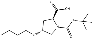 (4R)-1-Boc-4-butoxy-L-proline Structure