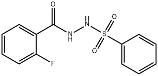 Benzoic acid, 2-fluoro-, 2-(phenylsulfonyl)hydrazide 구조식 이미지