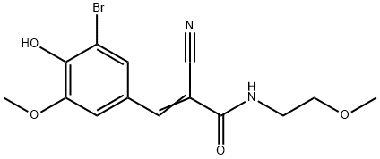 3-(3-bromo-4-hydroxy-5-methoxyphenyl)-2-cyanoN-(2-methoxyethyl)prop-2-enamide Structure