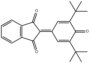 1H-Indene-1,3(2H)-dione, 2-[3,5-bis(1,1-dimethylethyl)-4-oxo-2,5-cyclohexadien-1-ylidene]- Structure
