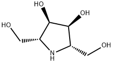 2,5-Pyrrolidinedimethanol, 3,4-dihydroxy-, (2S,3S,4R,5R)- Structure