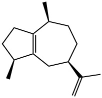 α-guaiene,guaia-1(5),11-diene,[1S-(1a,4a,7a)]-1,2,3,4,5,6,7,8-octahydro-1,4-dimethyl-7-(1-methylethenyl)-azulene 구조식 이미지