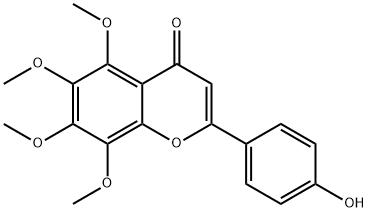4H-1-Benzopyran-4-one, 2-(4-hydroxyphenyl)-5,6,7,8-tetramethoxy- 구조식 이미지