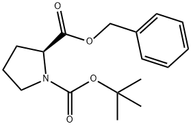 1,2-Pyrrolidinedicarboxylic acid, 1-(1,1-dimethylethyl) 2-(phenylmethyl) ester, (2S)- 구조식 이미지
