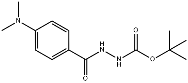 Hydrazinecarboxylic acid, 2-[4-(dimethylamino)benzoyl]-, 1,1-dimethylethyl ester Structure