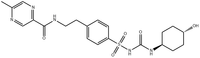 4-trans-Hydroxyglipizide 구조식 이미지