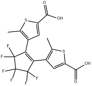 2-Thiophenecarboxylic acid, 4,4'-(3,3,4,4,5,5-hexafluoro-1-cyclopentene-1,2-diyl)bis[5-methyl- Structure