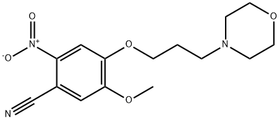 Benzonitrile, 5-methoxy-4-[3-(4-morpholinyl)propoxy]-2-nitro- 구조식 이미지