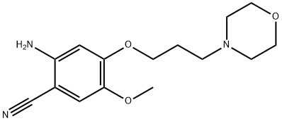 Benzonitrile, 2-amino-5-methoxy-4-[3-(4-morpholinyl)propoxy]- 구조식 이미지