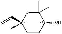 2H-Pyran-3-ol, 6-ethenyltetrahydro-2,2,6-trimethyl-, (3R,6S)-rel- Structure