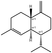C15 H24, Naphthalene, 1,2,3,4,4a,5,6,8a-octahydro-7-methyl-4-methylene-1-(1-methylethyl)- Structure