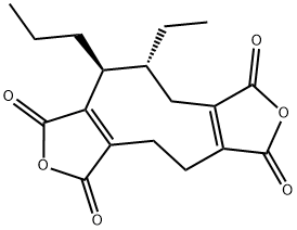 1H-Cyclonona[1,2-c:5,6-c']difuran-1,3,6,8(4H)-tetrone, 10-ethyl-5,9,10,11-tetrahydro-9-propyl-, (9S,10R)- (9CI) Structure