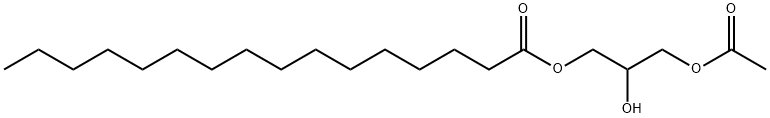 Hexadecanoic acid, 3-(acetyloxy)-2-hydroxypropyl ester Structure