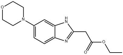 Ethyl [5-(4-morpholinyl)-1H-benzimidazol-2-yl]acetate 구조식 이미지