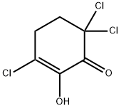 2-Cyclohexen-1-one, 3,6,6-trichloro-2-hydroxy- Structure