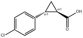 trans-2-(4-Chloro-phenyl)-cyclopropanecarboxylic acid Structure