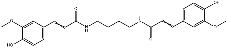 2-Propenamide, N,N'-1,4-butanediylbis[3-(4-hydroxy-3-methoxyphenyl)- Structure