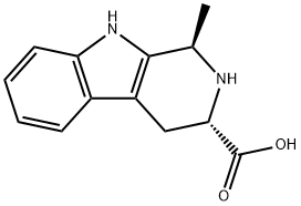 (1R,3S)-2,3,4,9-Tetrahydro-1-methyl-1H-pyrido[3,4-b]indole-3-carboxylic acid Structure