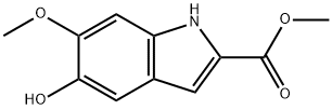 1H-Indole-2-carboxylic acid, 5-hydroxy-6-methoxy-, methyl ester 구조식 이미지