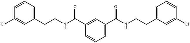 1-N,3-N-bis[2-(3-chlorophenyl)ethyl]benzene-1,3-dicarboxamide 구조식 이미지