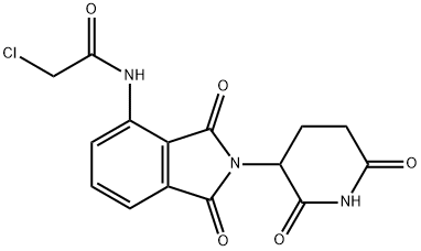 Acetamide, 2-chloro-N-[2-(2,6-dioxo-3-piperidinyl)-2,3-dihydro-1,3-dioxo-1H-isoindol-4-yl]- 구조식 이미지