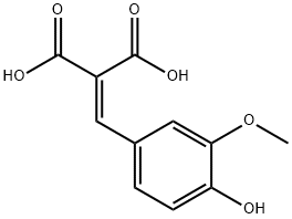 Propanedioic acid, 2-[(4-hydroxy-3-methoxyphenyl)methylene]- Structure