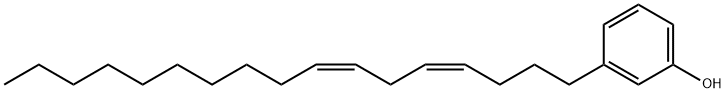 Phenol, 3-(4Z,7Z)-4,7-heptadecadien-1-yl- Structure