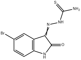 Hydrazinecarbothioamide, 2-(5-bromo-1,2-dihydro-2-oxo-3H-indol-3-ylidene)- Structure