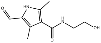 1H-Pyrrole-3-carboxamide, 5-formyl-N-(2-hydroxyethyl)-2,4-dimethyl- Structure