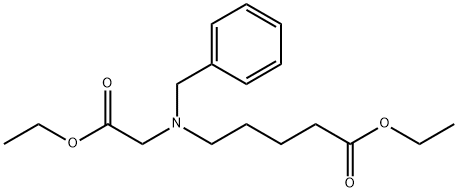 Pentanoic acid, 5-[(2-ethoxy-2-oxoethyl)(phenylmethyl)amino]-, ethyl ester 구조식 이미지