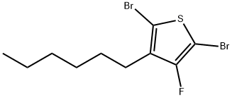 Thiophene, 2,5-dibromo-3-fluoro-4-hexyl- Structure