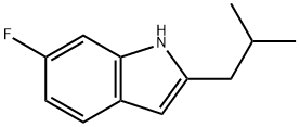 1H-Indole, 6-fluoro-2-(2-methylpropyl)- 구조식 이미지